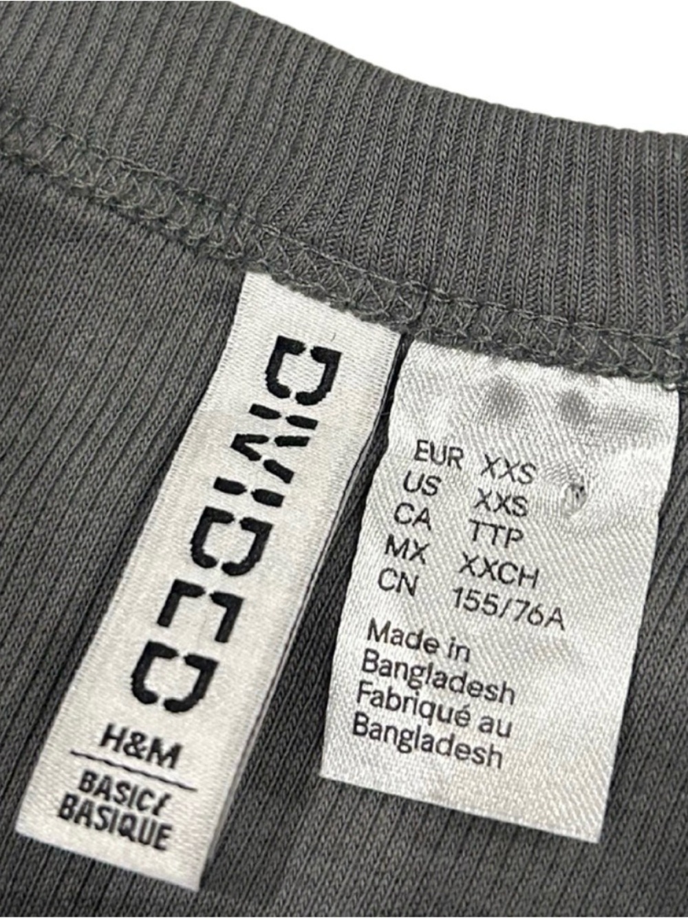 H&M Ribbed Maxi Tank Dress | Grey/Green / Size XXS - Picture 6 of 7